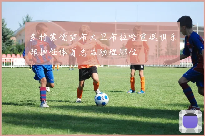 多特蒙德宣布大卫布拉哈重返俱乐部担任体育总监助理职位